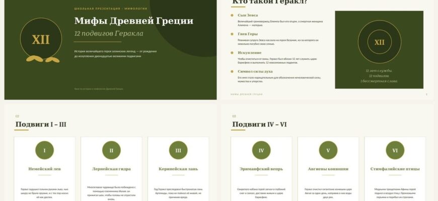 Мифы Древней Греции (12 подвигов Геракла)