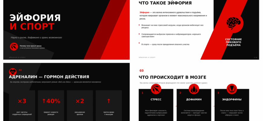 Презентация Эйфория и спорт (адреналин)