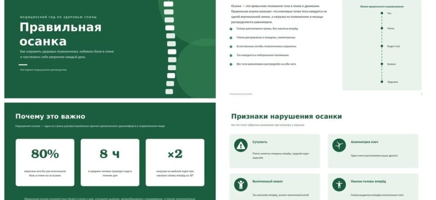 Презентация Правильная осанка
