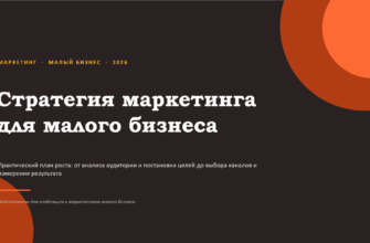 Презентация Стратегия маркетинга для малого бизнеса