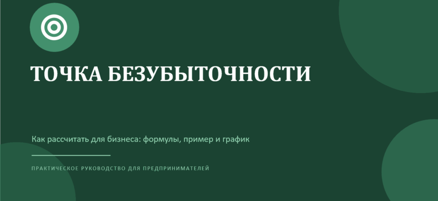 Презентация Точка безубыточности