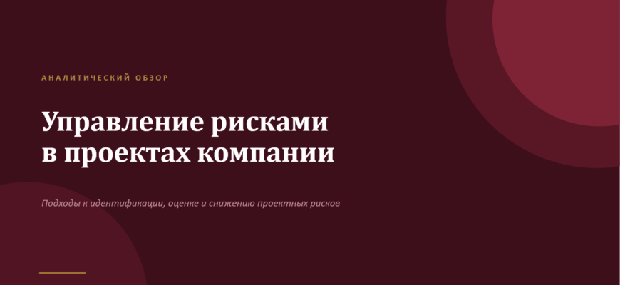 презентация Управление рисками в проектах компании