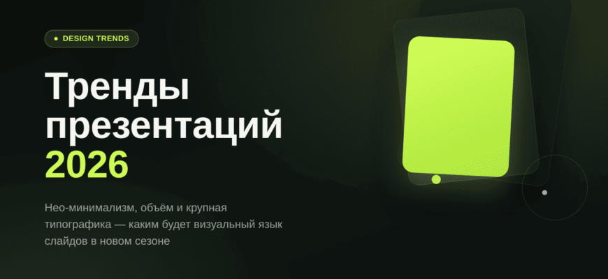 Тренды дизайна презентаций 2026 года